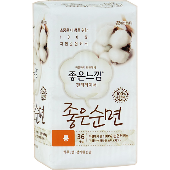 좋은느낌 좋은순면 팬티라이너 36개입 (롱)]